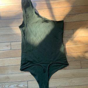 One Shoulder Asymmetrical Bodysuit